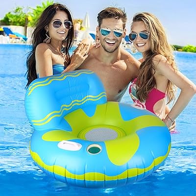 Buy Elitoky Inflatable Pool Float Fun Beach Floaties Chair Lake Raft Swimming Party Water Hammock Float With Headrest Inflatable Pool Lounge Chair Float With Cup Holders And Handles For Kids Adults