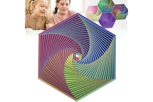 PTOSO 5.8IN Larger Fractal Fidget Hexagon - 3D Printed Hexagon Fidget Toy, Hexagonal Fidget Visual Fingertip Toys, Geometric Fidget Coaster, Fractal Fidget Ideal Mindful Meditation Tool for Stress Anxiety