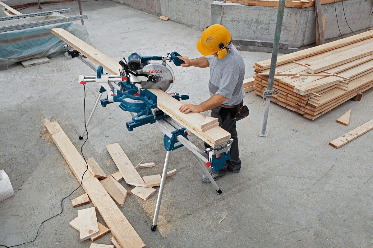 Bosch Professional GTA 3800 saw stand for mitre saws (including machine holder, spanner, workpiece support) - Image 3