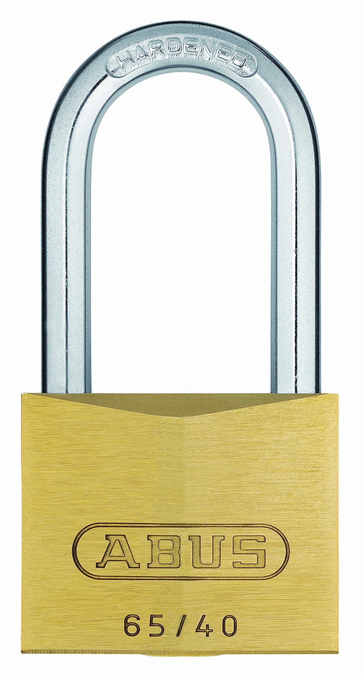ABUS 12009 40mm Long Shackle Brass Padlock with 6401 Alike Keyed