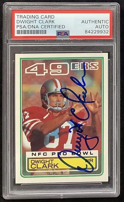 dwight clark signed football