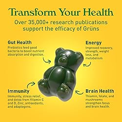 Gruns Adults Super Greens Gummies, Multivitamin