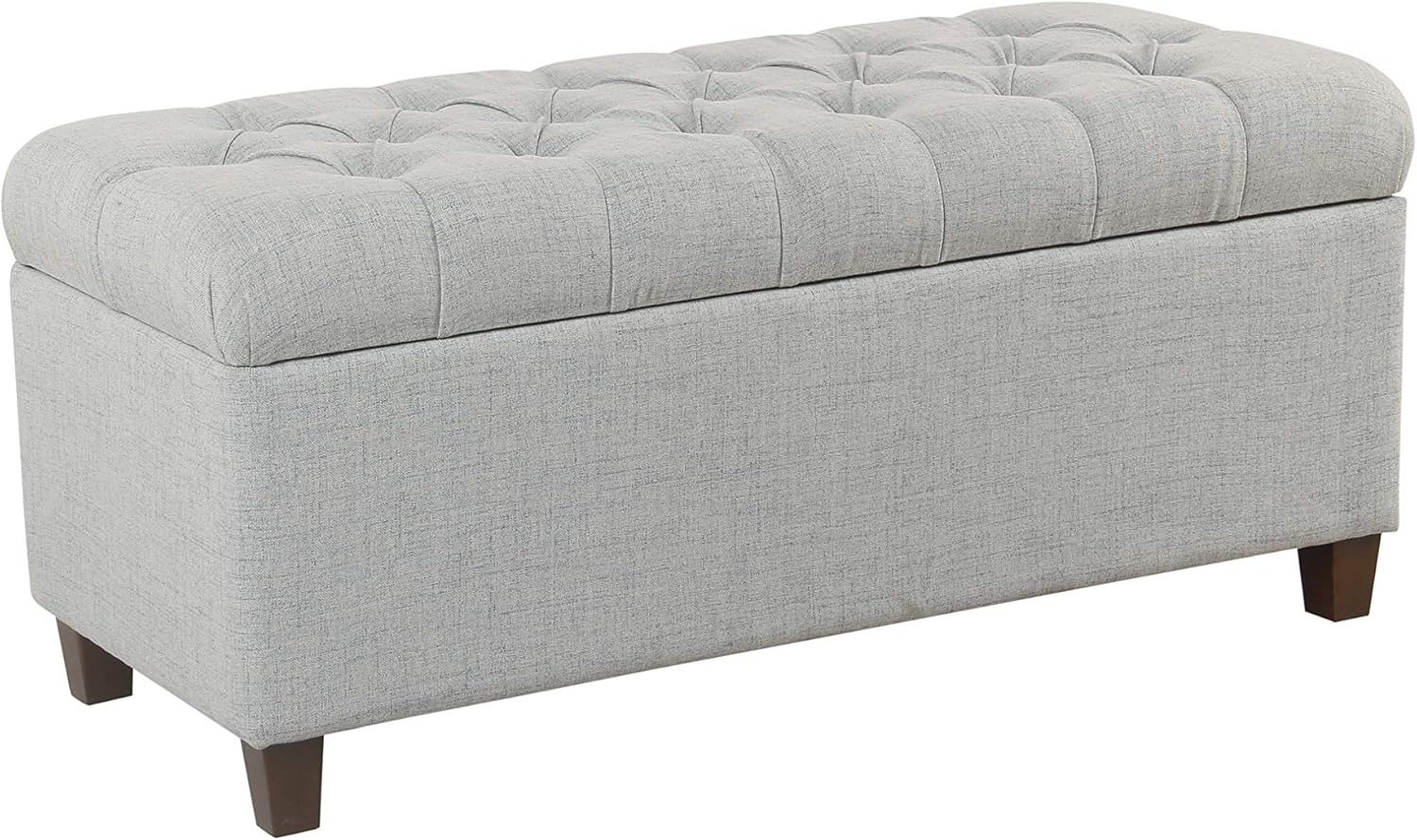Amazon.com: HomePop Ainsley Linen Button Tufted Storage Bench with