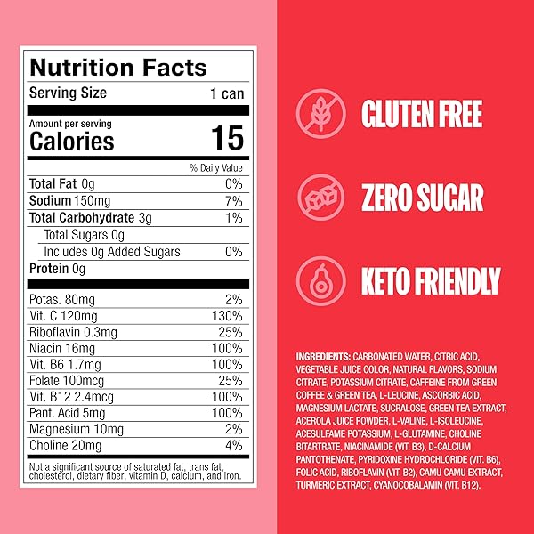 ZOA ZERO SUGAR ENERGY DRINKS – STRAWBERRY WATERMELON | HEALTHY ENERGY FORMULA WITH DAILY VITAMIN C, ESSENTIAL B-VITAMINS, ALL NATURAL CAFFEINE | NO CRASH OR JITTERS | 16 OUNCE CANS (PACK OF 12)