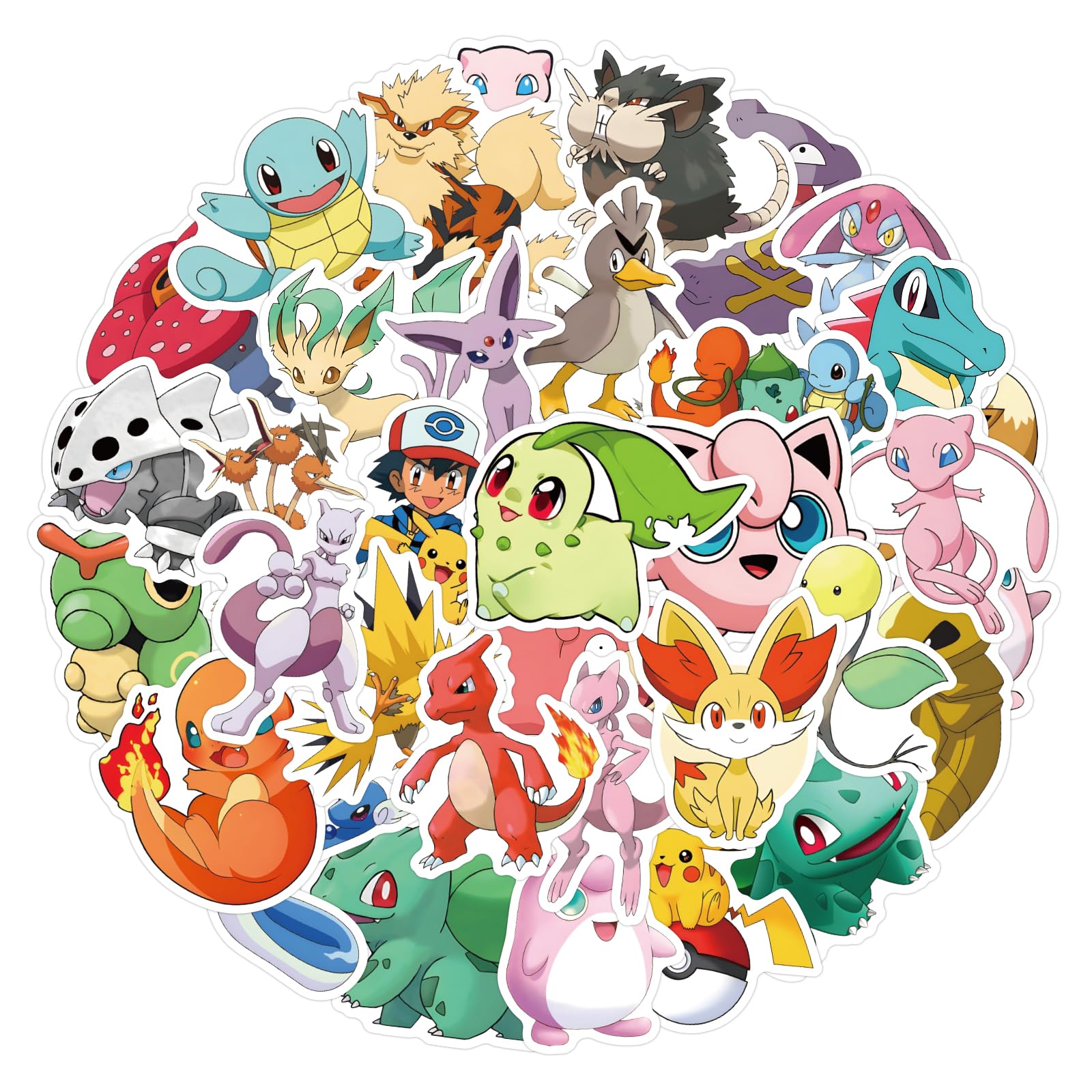 50pcs Cute Moster Stickers for Adult Water Bottle, Cool Cartoon Waterproof Vinyl Decal for Teen Kids Laptop Skateboard Phone Guitar Travel Case Bike Helmet
