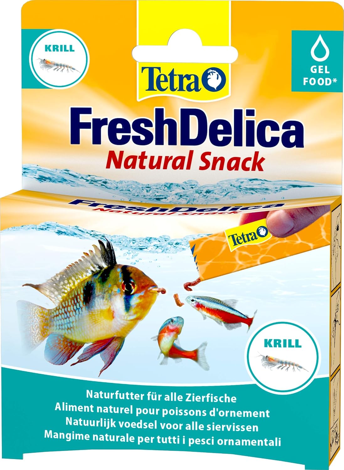 Tetra Fresh Delica Krill Fish Food, Natural Gel Food for All Ornamental Fish 16 x 3g, XL Granules 10 L, 48 g (Pack of 1)
