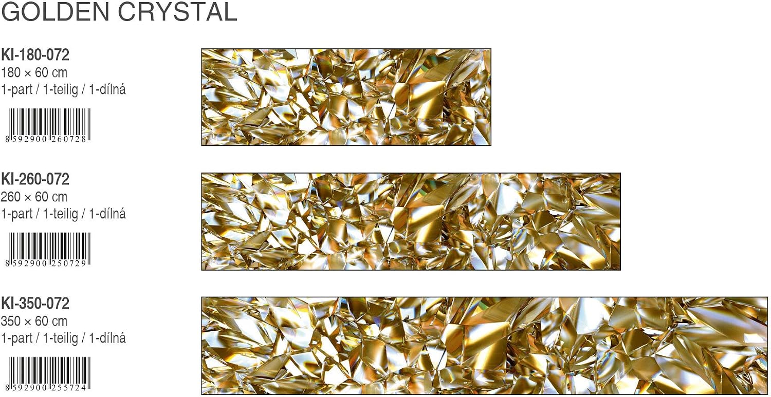 DIMEX LINE Self-Adhesive Kitchen Backsplash Film Golden Crystal, 350 x 60 cm - Image 5