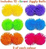 abeec 12 Pack Jiggly Balls – Squishy Sensory Fidget Stress Toys Assorted view 4