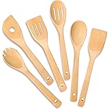 Amazon Com Wooden Cooking Utensils Set Of 7 Tmkit Wooden Cooking Tools Natural Nonstick Hard Wood Spatula And Spoons Durable Wooden Spoons For Cooking Home Kitchen