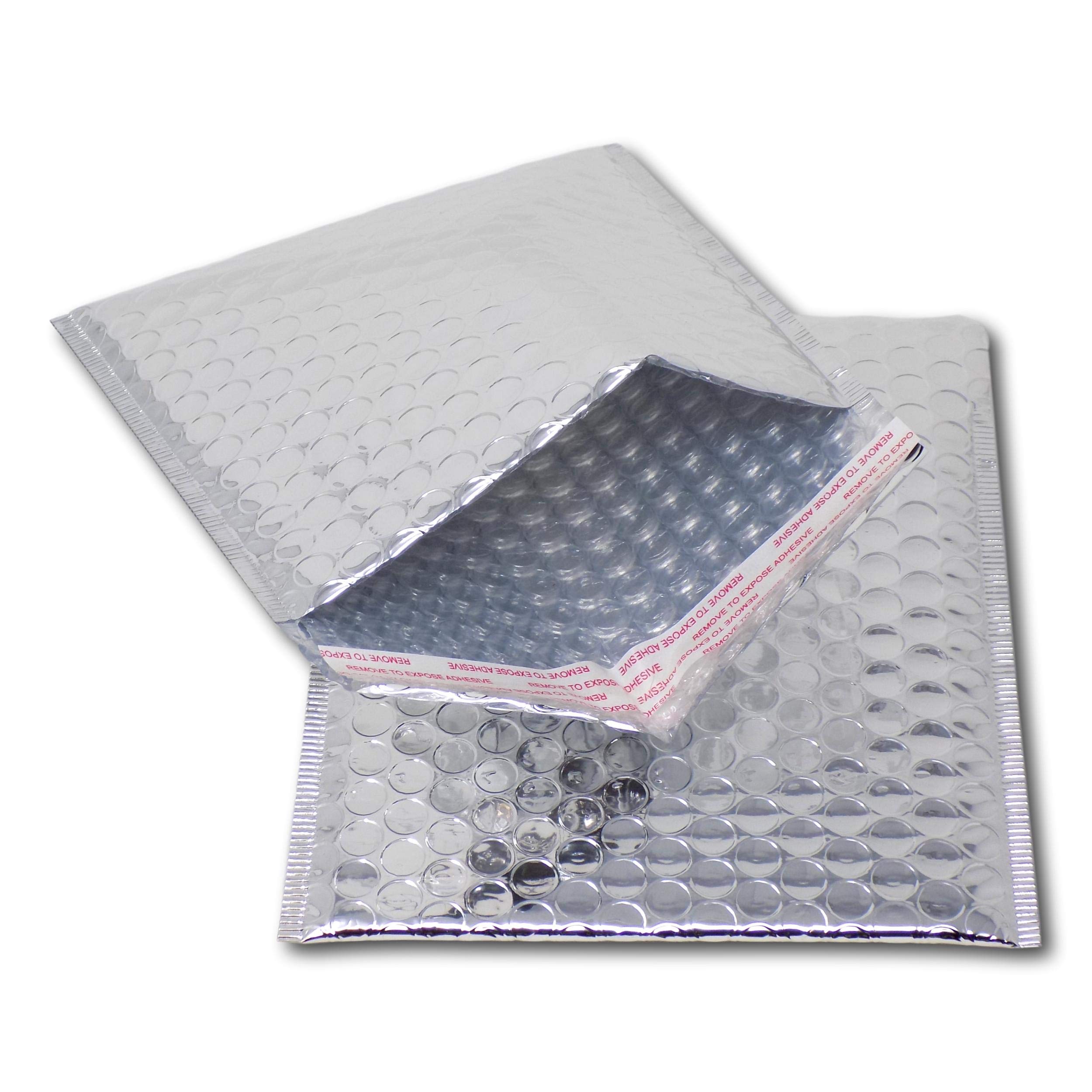 EPOSGEAR 10 Silver Shiny Metallic Foil Bubble Padded Bag Mailing Envelopes - Perfect for Marketing, Promotions or and Alternative to Gift wrap (CD - 165mm x 165mm)