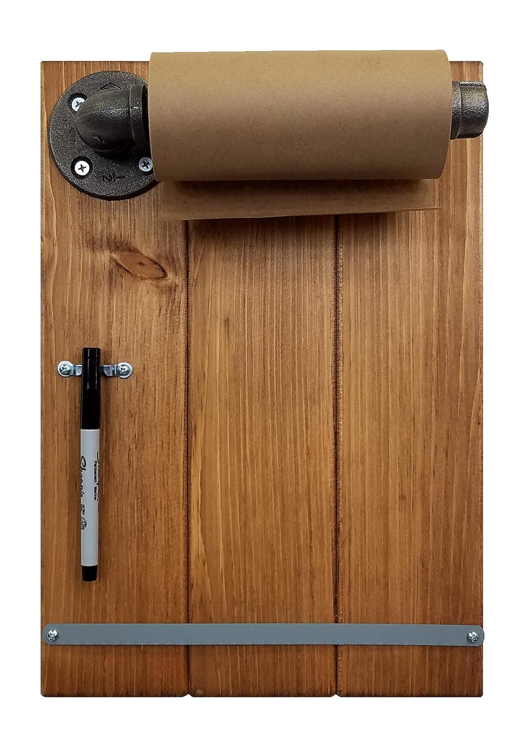 Clover Alley Farmhouse Rustic Wooden Memo Paper Roll Holder