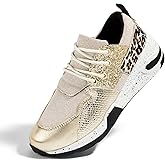 LUCKY STEP Women's High Heel Wedge Sneakers Fashion Cliff Platform Retro Lace Up Casual Shoes