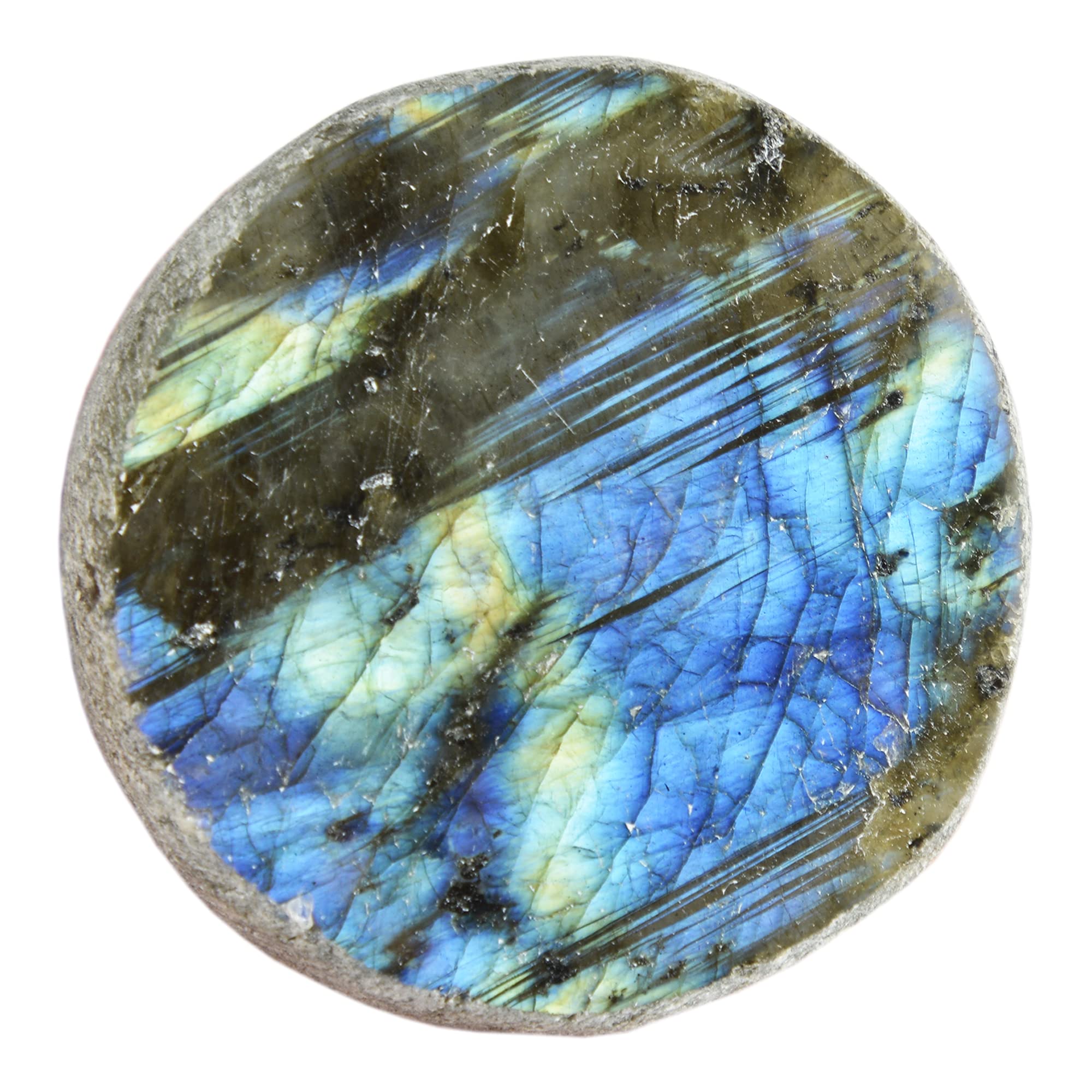Labradorite Emma Egg Pebble Reiki Healing Positive Energy Crystal Pocket Size (Labradorite Pebble)