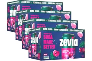 Zevia Zero Calorie Soda, Cherry Cola, 12-Ounce, Pack of 24