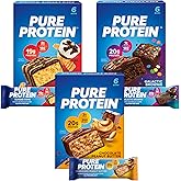 Pure Protein New Variety Pack Protein Bars – 20g Protein, 3g Sugar, 190 Calories (18 count) Low Sugar* High Protein Snack - Gluten Free - Perfect for a Healthy Snack