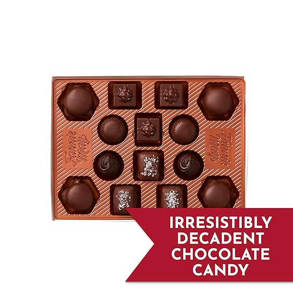 FANNIE MAY, MILK AND DARK CHOCOLATE HOLIDAY GIFTS, ASSORTED CHOCOLATES, CHOCOLATE GIFT BOX, 7 OZ