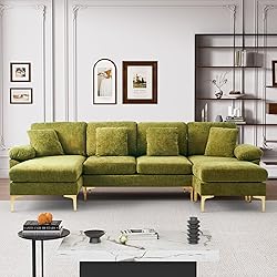 Wrofly U-Shaped Sectional Sofa Couch, 114" Comfy