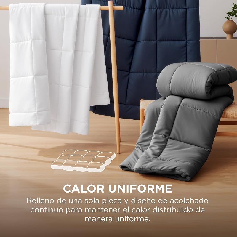 Edredão 160/180 Quilted - Edredão 240x260 cm 300gr/m² Branco
