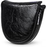 Craftsman Golf Luxury Black Premium Leather Golf Club Blade Mallet Putter Cover Driver Headcover