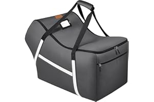 SINVICKO Infant Car Seat Travel Bag for Airplane Compatible with All Nuna Pipa Car Seat and Base,Chicco KeyFit 30 and Base, Padded Car Seat Bags for Air Travel,Car Seat Gate Check Bag with Side Pocket, Gray