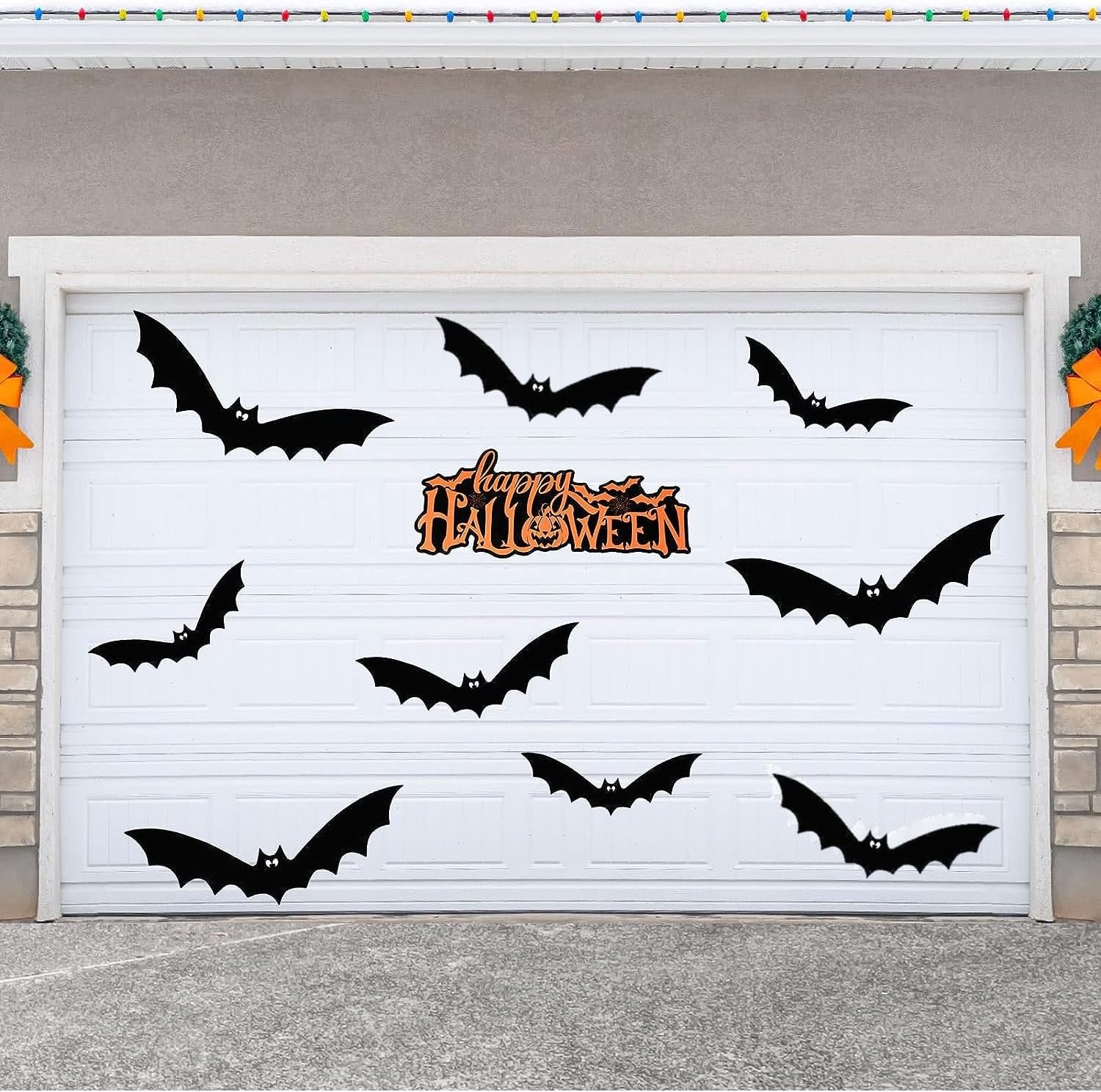 Garage Door Decorations - Zhengmy 10 Pcs Halloween Garage Door Bats Decorations Large Garage Door Bats Magnet 16 Inch Magnetic Bats for Outdoor Indoor Home Office Fridge Car Decor