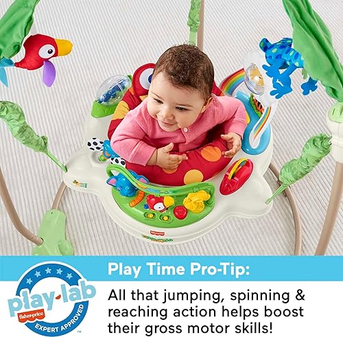 Fisher-Price Baby Bouncer Rainforest Jumperoo Musical Activity