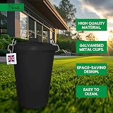 Neat 90L Garden Bin Black Outdoor Dustbin with Lid Clip Lock UK Made view 4
