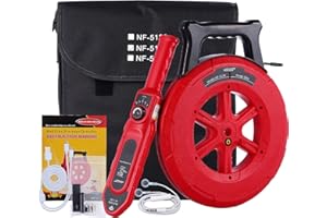 RIIAI Pipe Locators, 30M/100Ft Pipe Blockage Detector, Handheld Waterproof Sensitivity Adjustable Wall Scanner, Pipeline Blocking Clogging Scanner for PVC Metal Water Pipes (30M)