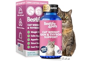 Cat Weight Gain & Hyperthyroidism Treatment, Safe and Effective Cat Appetite Stimulant, Thyroid and Metabolic Support, Weight