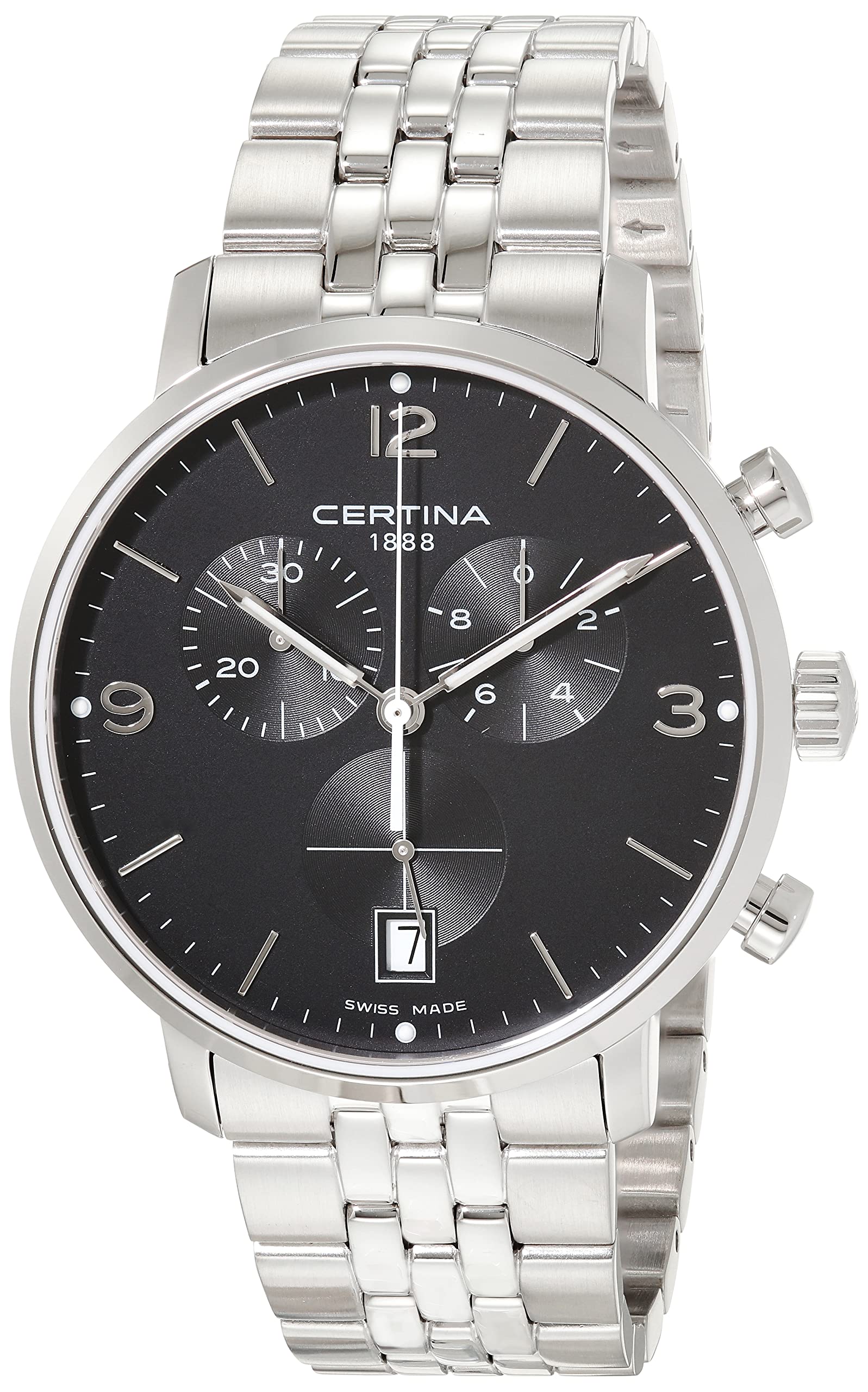 Certina, Mens, DS Caimano Chronograph, Stainless Steel, Swiss