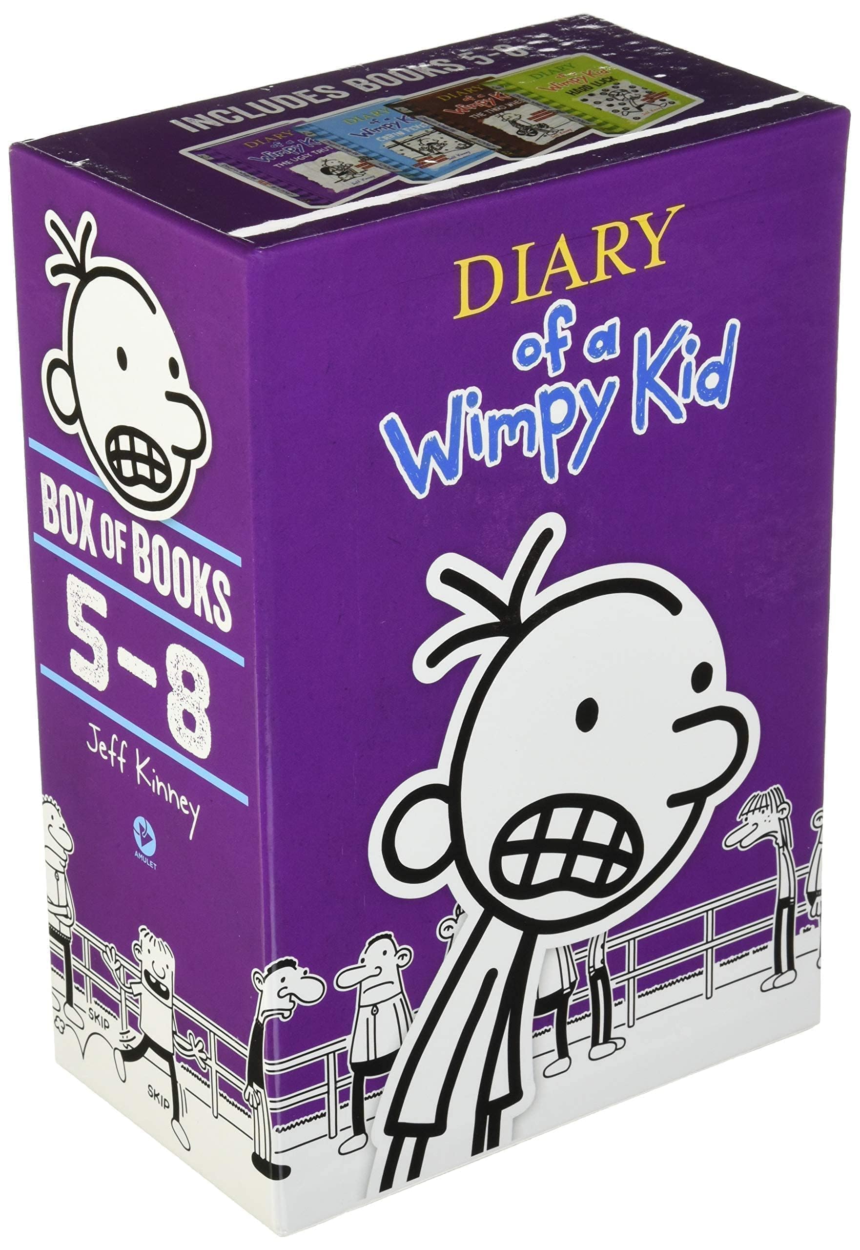 Diary of a Wimpy Kid Box of Books 5-8 Hardcover Gift Set: Ugly Truth, Cabin Fever, The Third Wheel, Hard Luck