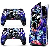 Skin Sticker for Game Console 5 Cover - Magic Portal, Compatible with Both Disc Edition & Digital Edition (not Slim Ver) - 2 Controller Skins & Console Skin - No Bubble, Full Protection, Removable