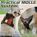 rabbitgoo Dog Harness Medium No Pull Molle Reflective Padded Vest Black view 4