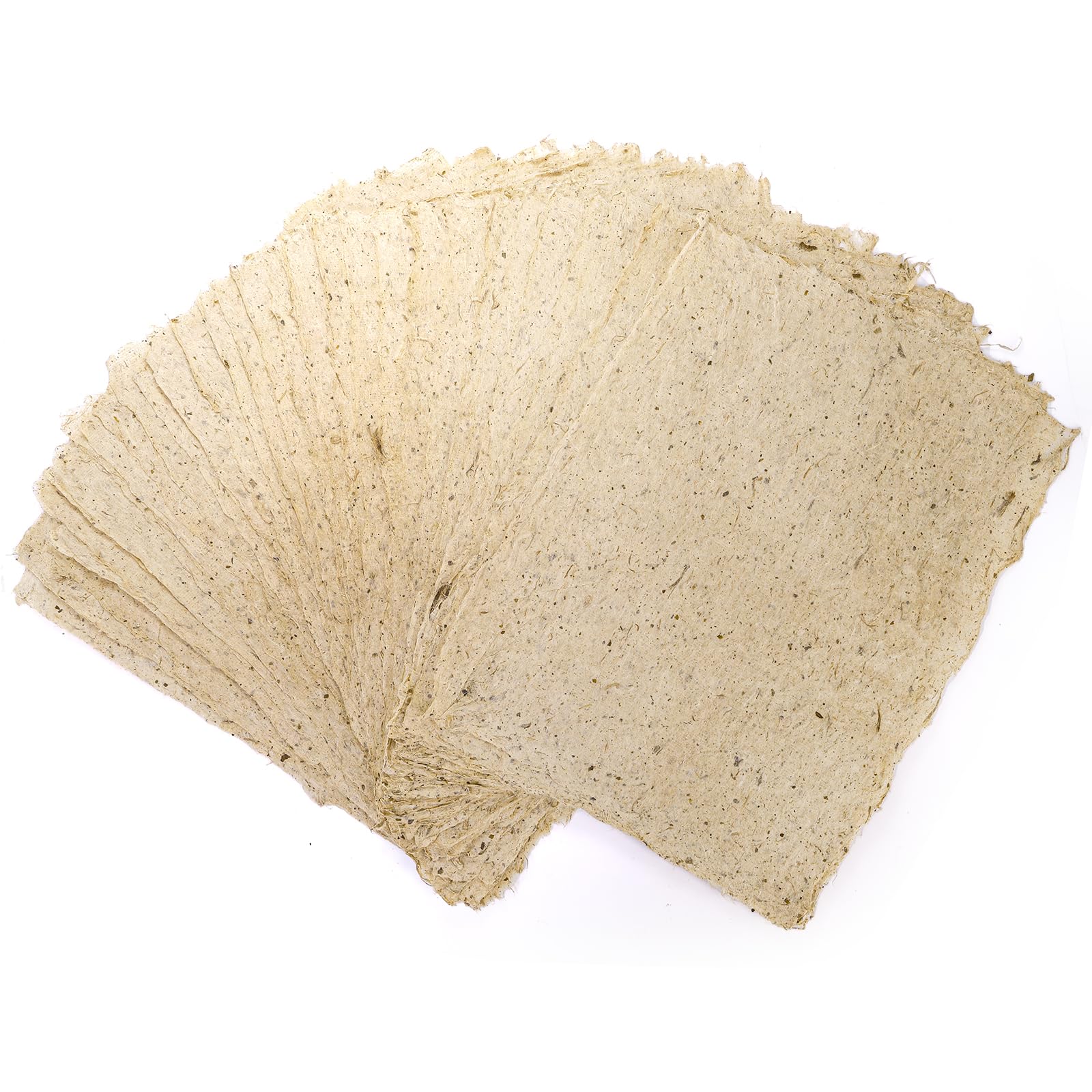 Photo 1 of ZENFUN 60 Sheets Fiber Paper, Handmade Papers Sheets, 12" x 16" Natural Texture Papers, Chinese Style Handmade, Wood Fiber Craft Paper for Painting, DIY, Scrapbooking