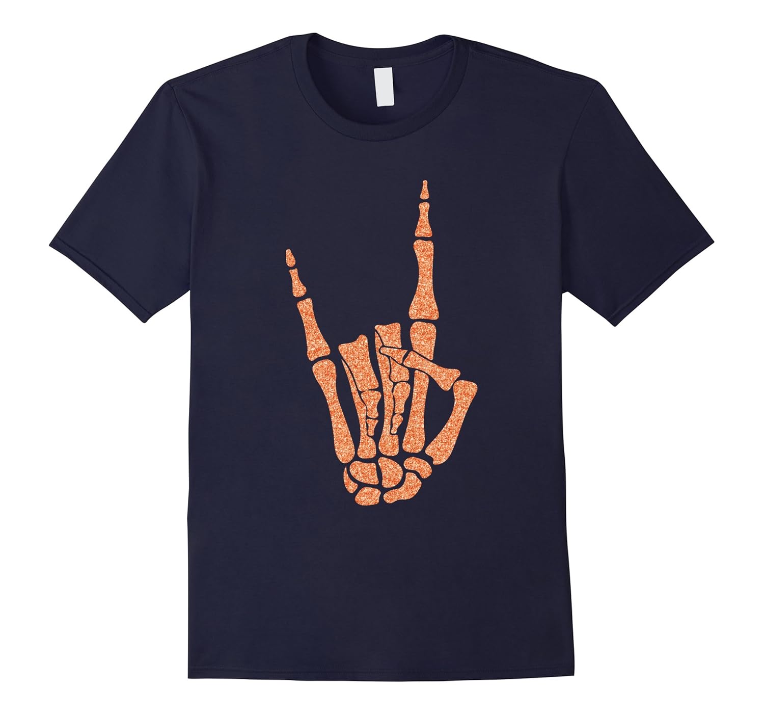 Skeleton Rock Hand Funny Halloween T Shirt-T-Shirt