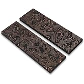 Carbon Fiber with Copper Foil Layers Handle Scales Grips Set Pair