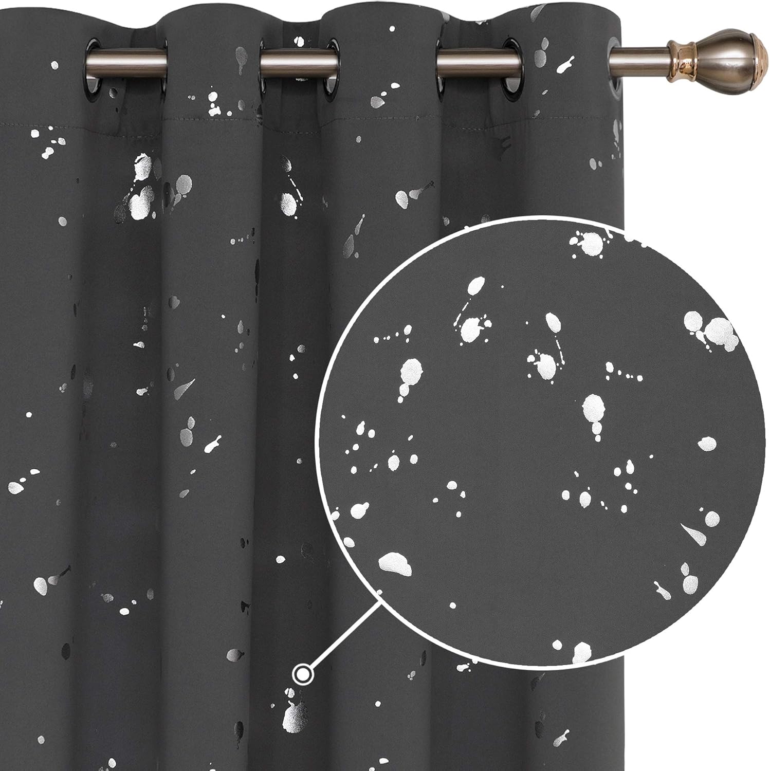 Napravi Rs Decoration De Fenetres Decoration De La Maison Deconovo Lot De 2 Rideaux Occultants Thermique Isolants A Oeillets Argente Rideau Chambre Enfant Gris Clair 117x138cm