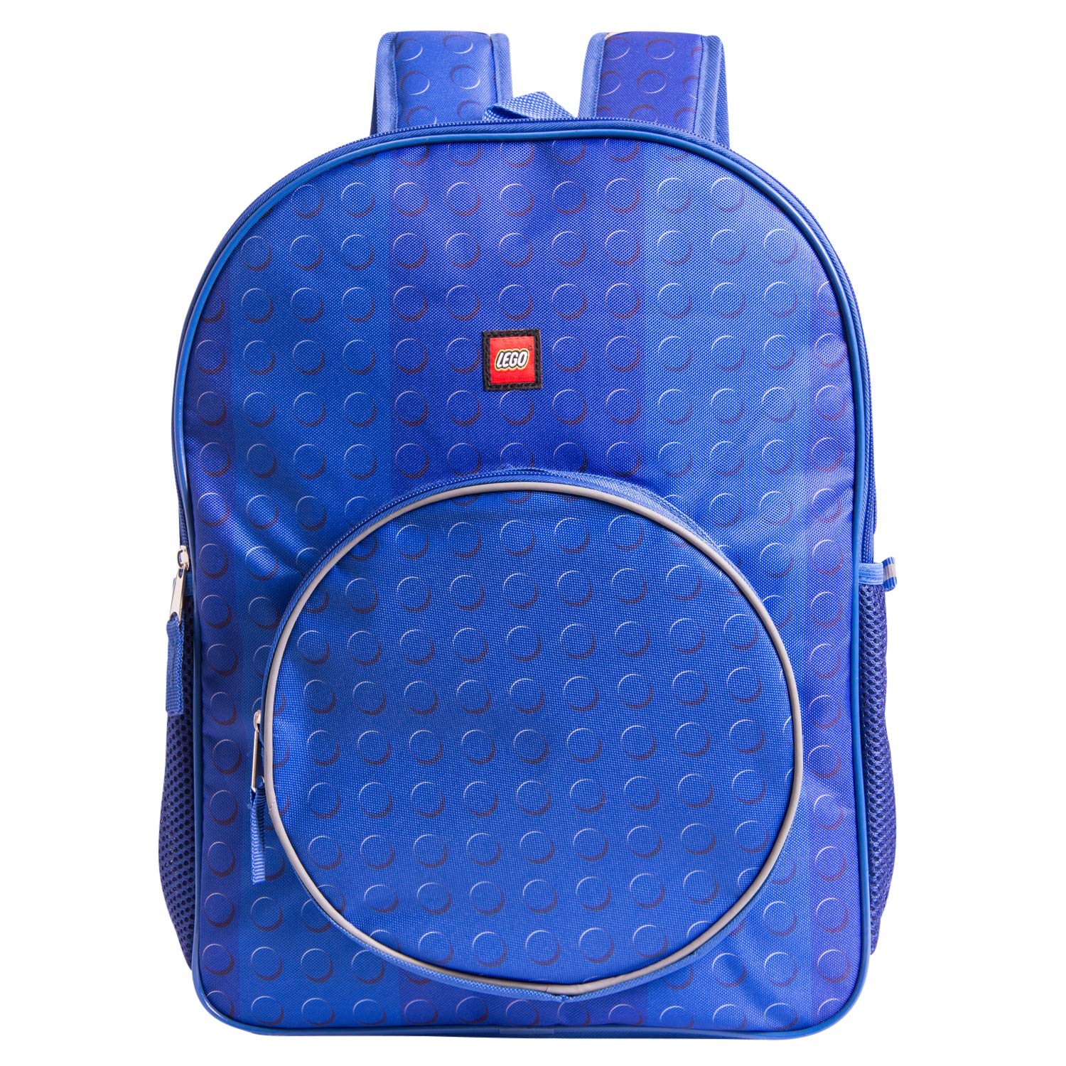 LEGO Classic Blue Brick Backpack - Lego Backpack With Zippered Front Pocket (Blue)
