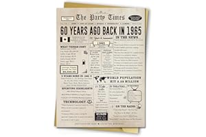 Giant 60th Birthday Card Gift for Women Men, Hilarious 60 Years Old Birthday Gift for Husband Wife, Large 60 Bday Party Decor