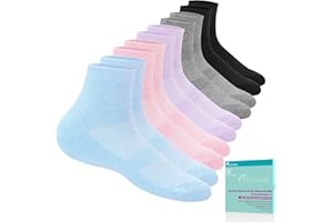 Revosoxs Diabetic Socks for Women Men,5 Pairs Bamboo Viscose Non Binding Diabetic Ankle Socks,Wide Seamless Socks 6-9 9-12