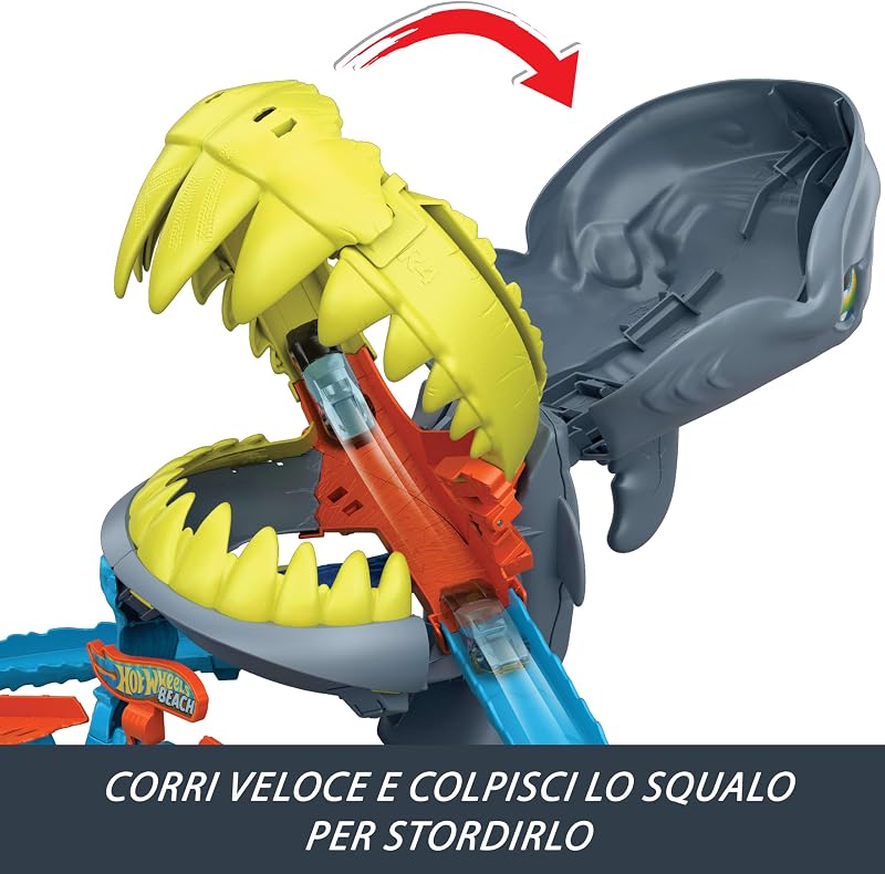 City Squalo scontri in spiaggia playset e macchinina scala 1:64