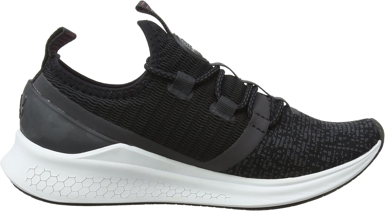 new balance men's fresh foam lazr sport shoes black with red & off white