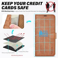 TUCCH Wallet Case for Galaxy S25 Plus 5G with [TPU