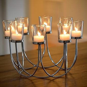 Kerzenständer Teelichthalter Tischdekoration Weihnachtsdekoration Glas