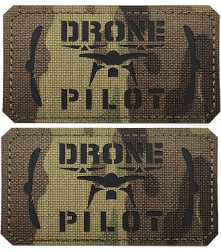 Écusson Patch Tête De Mort Drone OPS Copytec - Motif Crâne Imprimé Velcro 90x70mm