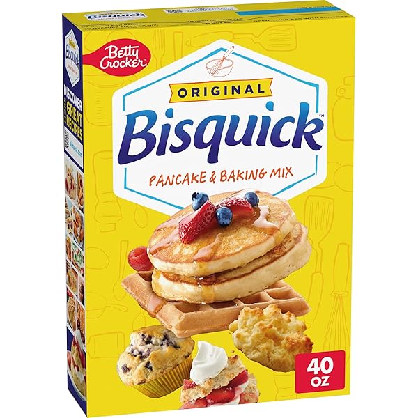 BETTY CROCKER BISQUICK PANCAKE AND BAKING MIX, ORIGINAL, MAKES ABOUT 60 PANCAKES, 40 OZ