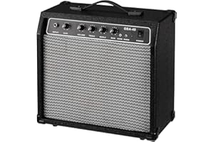 Ktaxon 40Watt Bass Amplifier, Portable Electric Bass Amp with Retractable Handle, Practice & Performance Bass Guitar AMP W/ 8" Speaker, 5 Buttons, 1/8" Auxiliary Input (Black)