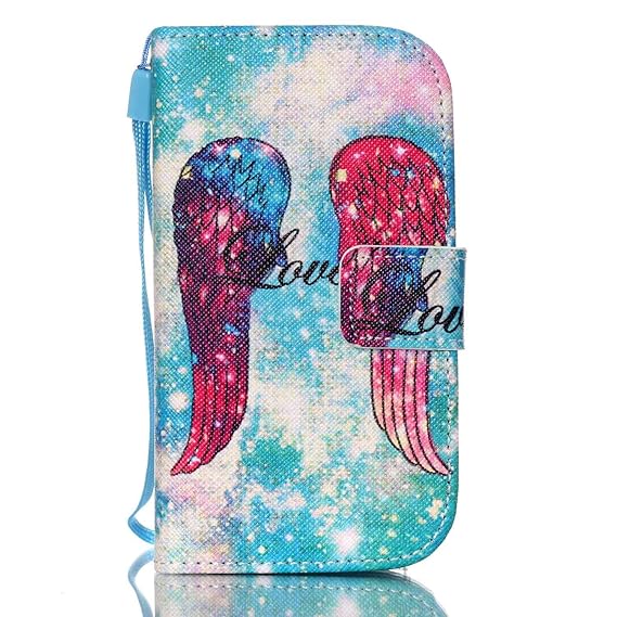 Samsung Galaxy S3 Mini Hülle, NSSTAR® Schutzhülle für Samsung Galaxy S3 Mini Hülle Wallet Cover Tasche Pink PU Leder Flip Cas