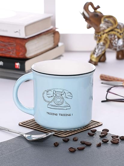 Buy Jcpl Printed Porcelain Big Size Milk Mug 350 Ml Blue Online At Low Prices In India Amazon In