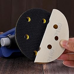 Mestool 5-Inch 8-Hole Hook and Loop Gold Sanding